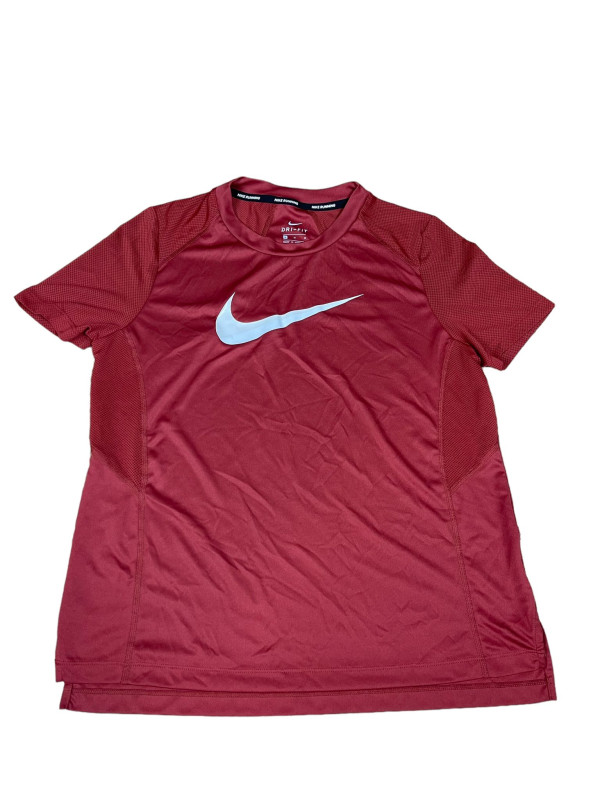 Nike Women's Running Top Short Sleeve Burnt Orange Swoosh size Medium RED • 54 MINUTES AGO