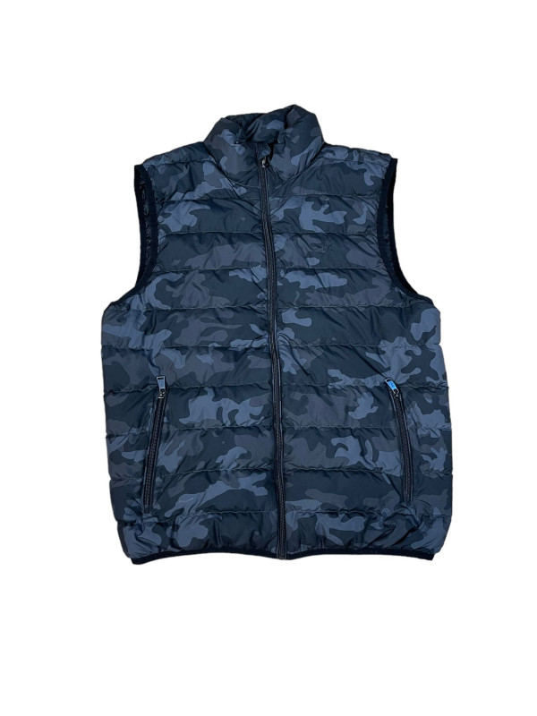 Polo Ralph Lauren Mens Black Camo Packable Down Filled Quilted Vest M BLACK • GREY