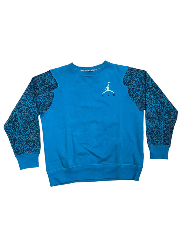 Nike Air Jordan Sweater Flight Blue Elephant Print Crewneck Sweatshirt Men's XL SidelineSwap