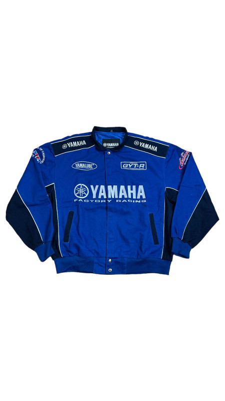 Yamaha Racing Jacket for Men - Cotton Twill Embroidered Jacket About the item .