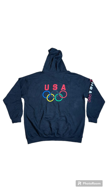 Team USA OLYMPICS Beijing Hoodie Sweatshirt Size 2XL Official XP Apparel BLACK •