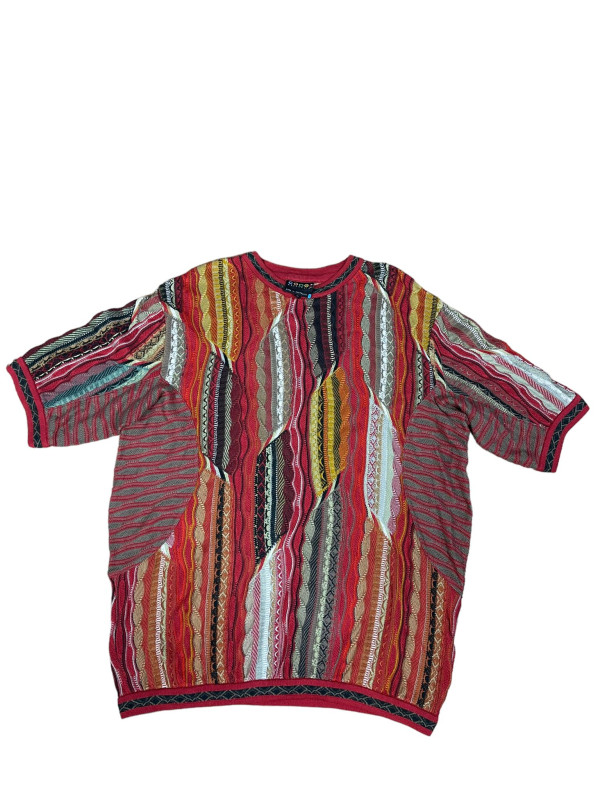 Vintage COOGI Australia Multicoloured T-shirt Size M MULTI • RED