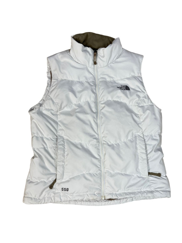 Vintage Womens The North Face Puffer Gilet White size L/G No flaws however all items are vintage and may show signs of wear WHITE