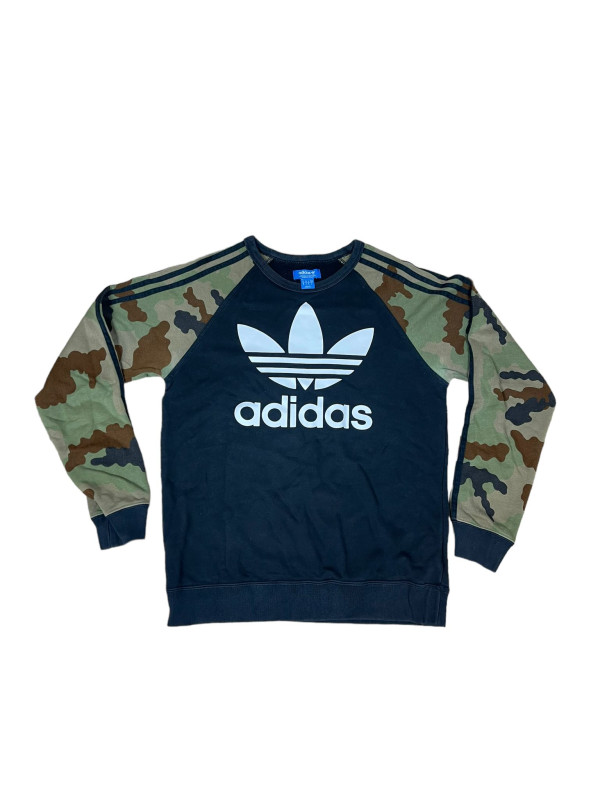 Adidas Men's Originals Es Crew Black/Camo Sweatshirt (AY8174) Size S Very Rare! BLACK • MULTI •