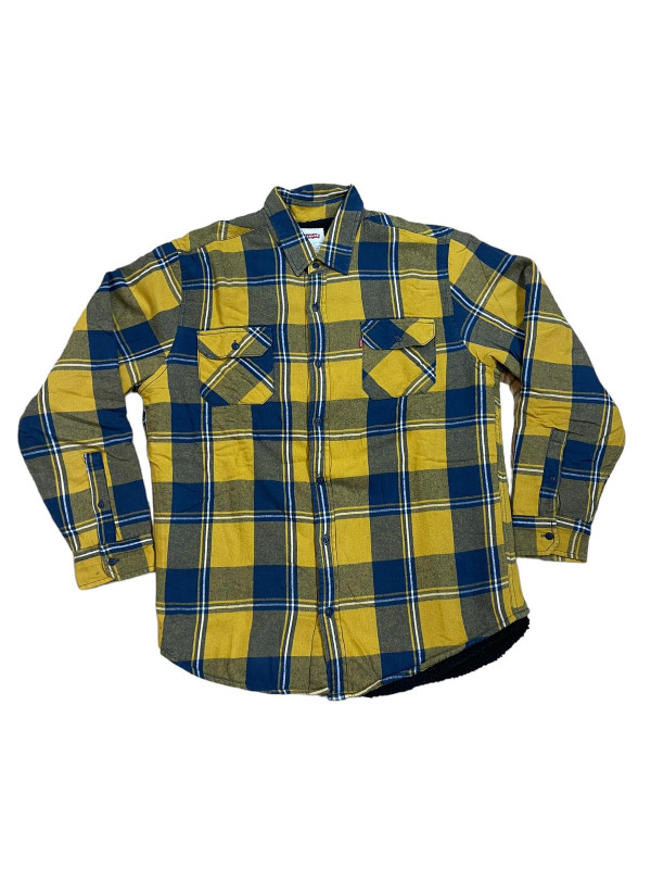 Vintage LEVI STRAUSS flannel shirt and jacket yellow and blue size L YELLOW • MULTI •